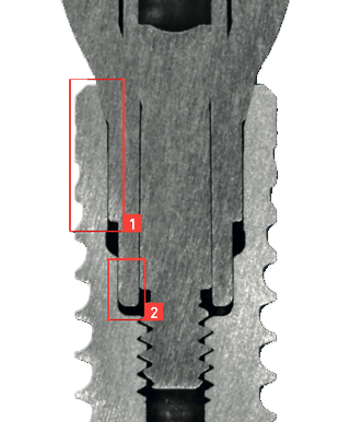 Schnittbilder_Medentika_L-Serie, kompatibel mit Straumann Bone Level