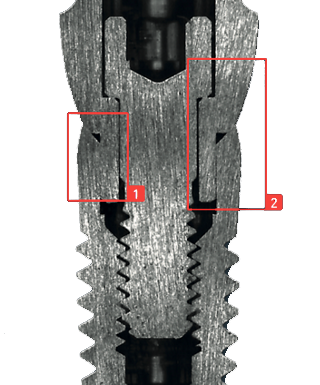 Schnittbilider_Abutments, kompatibel mit Zimmer Dental® Tapered Screw-Vent® / MIS® SEVEN® Internal Hex / BioHorizons® Tapered Internal, Internal Plus, Tapered Tissue Level