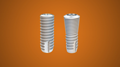 High precision implant-abutment connection.